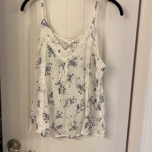 Spring floral and lace tank